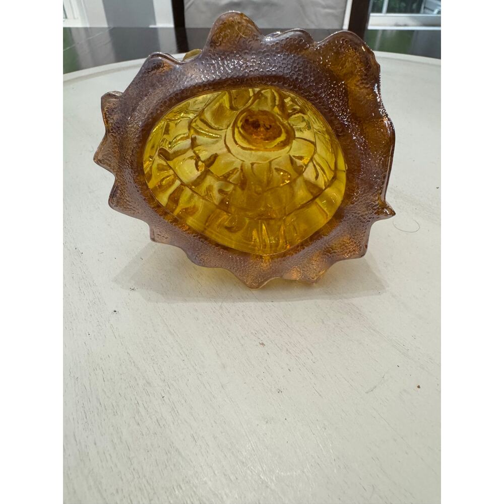 Wheaton Iridescent Marigold Gril Vintage Carnival Glass Figurine Approx. 5" Tall - Picture 6 of 7